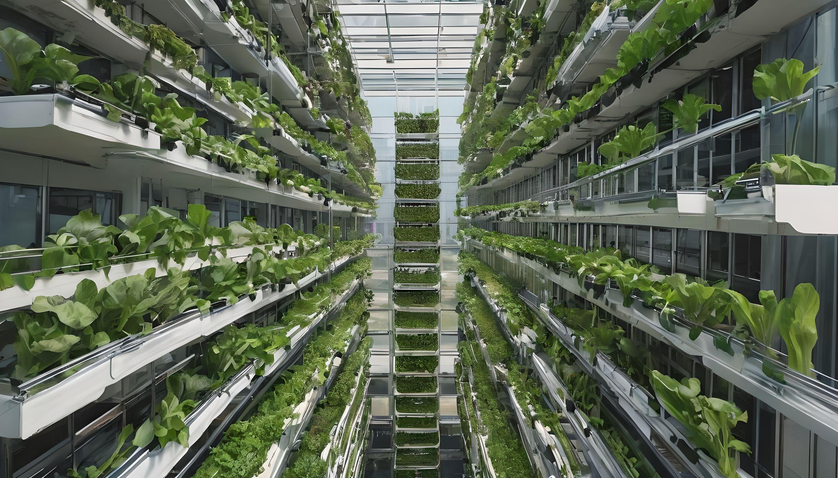 Vertical farming in a skyscraper